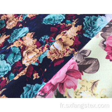 Tissu de robe imprimé numérique floral en lin britannique de polyester